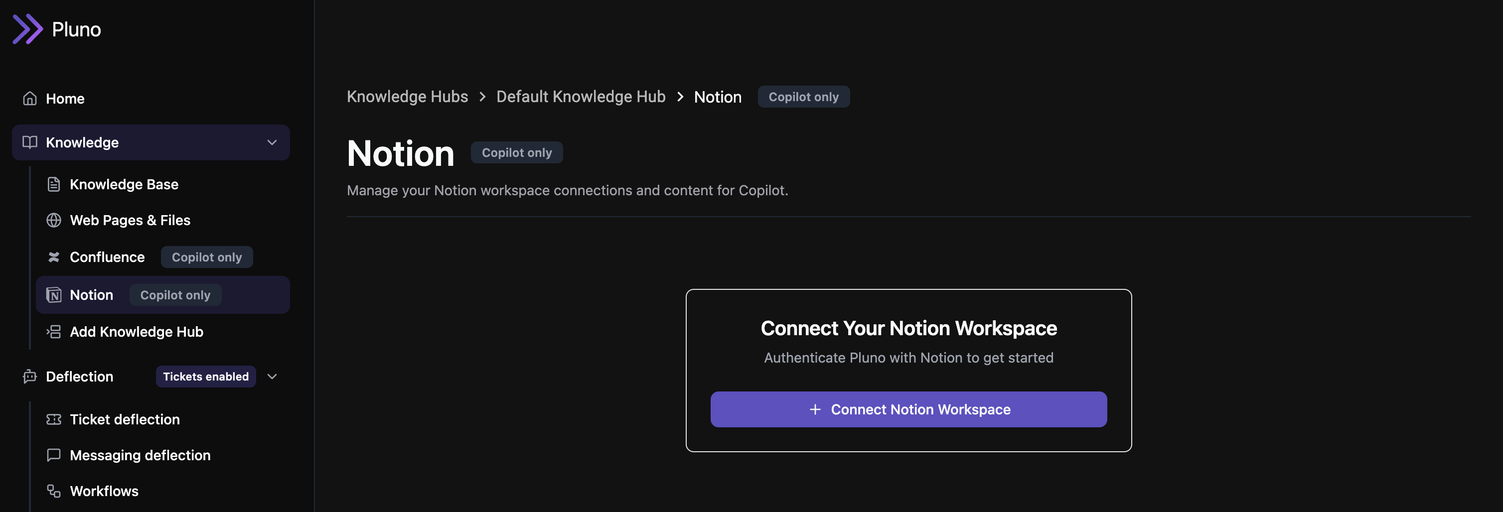 Zendesk AI Copilot - Connecting Notion with Pluno