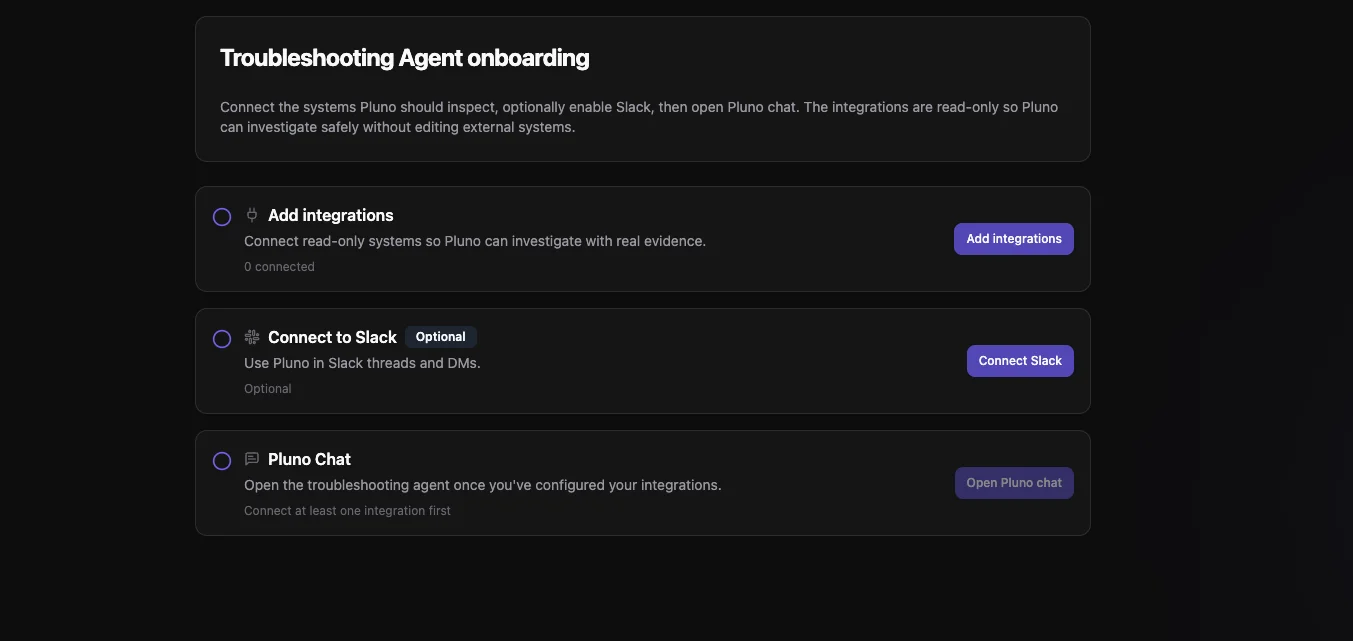 Zendesk AI vs Pluno - Pluno Troubleshooting Agent set-up