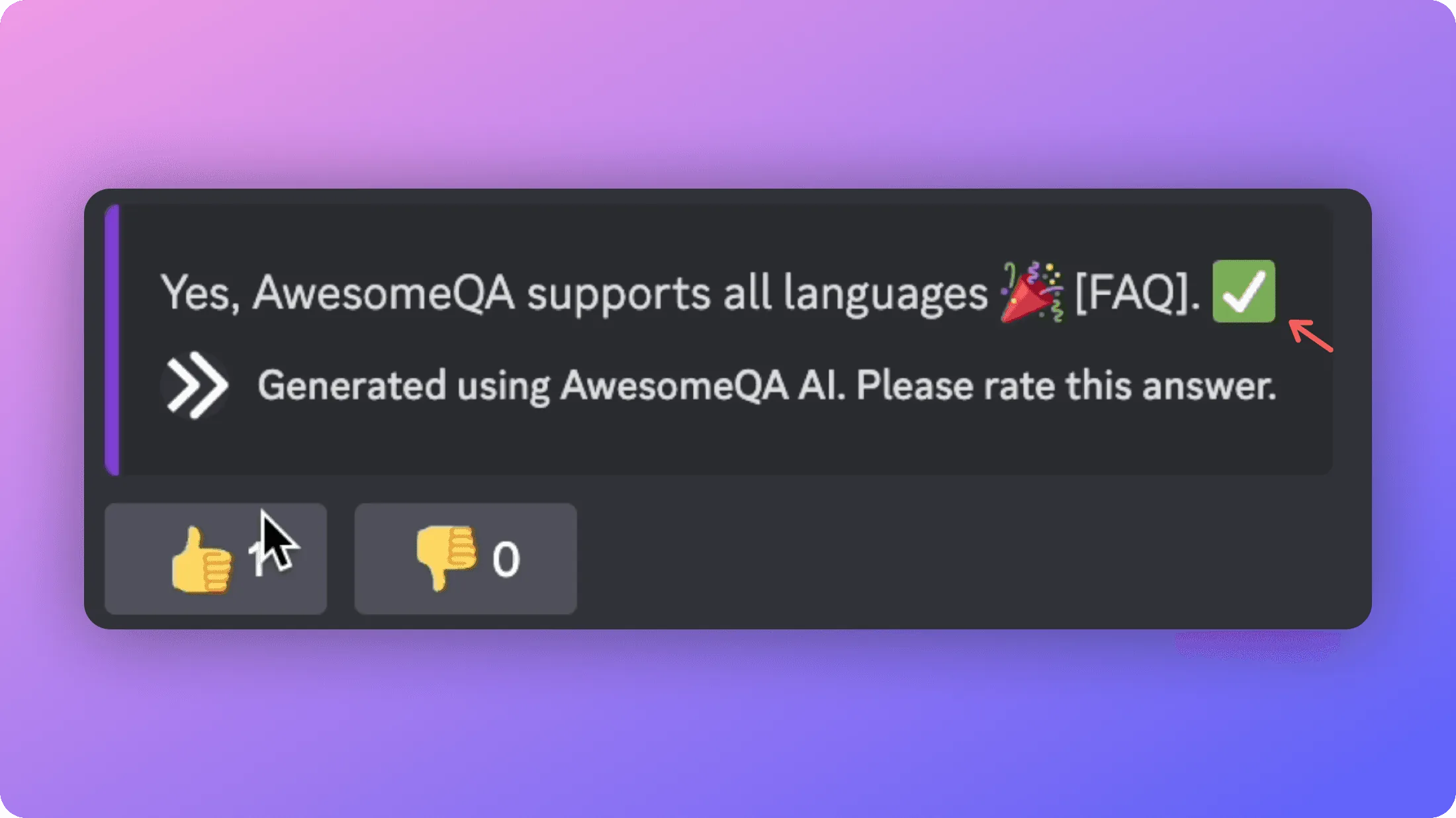 Feedback Buttons on Discord